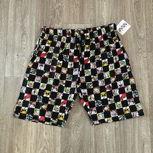 NWT Cartoon Network checkered character shorts men’s sz XL